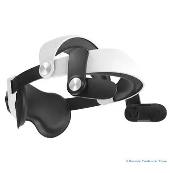 BX0E Oddychająca opaska na głowę z Regulowanym paskiem VR zestaw Słuchawkowy Poduszka do głowy jest Zgodny z antypoślizgową opaską Quest 2 VR