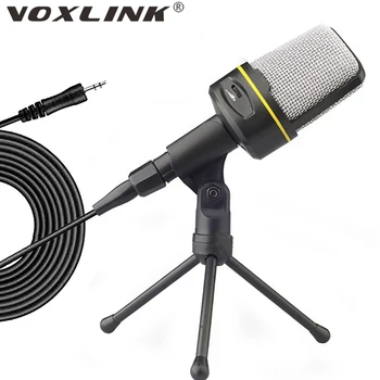 Mikrofon pojemnościowy VOXLINK Wifi z Podstawką do Statywu SF-920 Profesjonalny Mikrofon do Laptopa Nagrywanie Karaoke Blog Czat Wywiad
