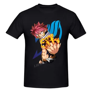 Moda Wypoczynek Nowy Fairy Tail Natsu No Anime Kreskówki koszulka Harajuku Ulica 100% Bawełna Grafika Koszulka t-Shirt Marki