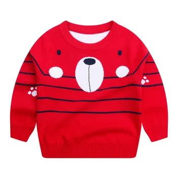 Sweter Dla Chłopców, Zimowy Sweter, Dzianiny, Odzież, Bluzki Dla Dzieci, Dla Dziewczyn, Jesień Subtelny Wzór Niedźwiedzia Dla Małych Dzieci